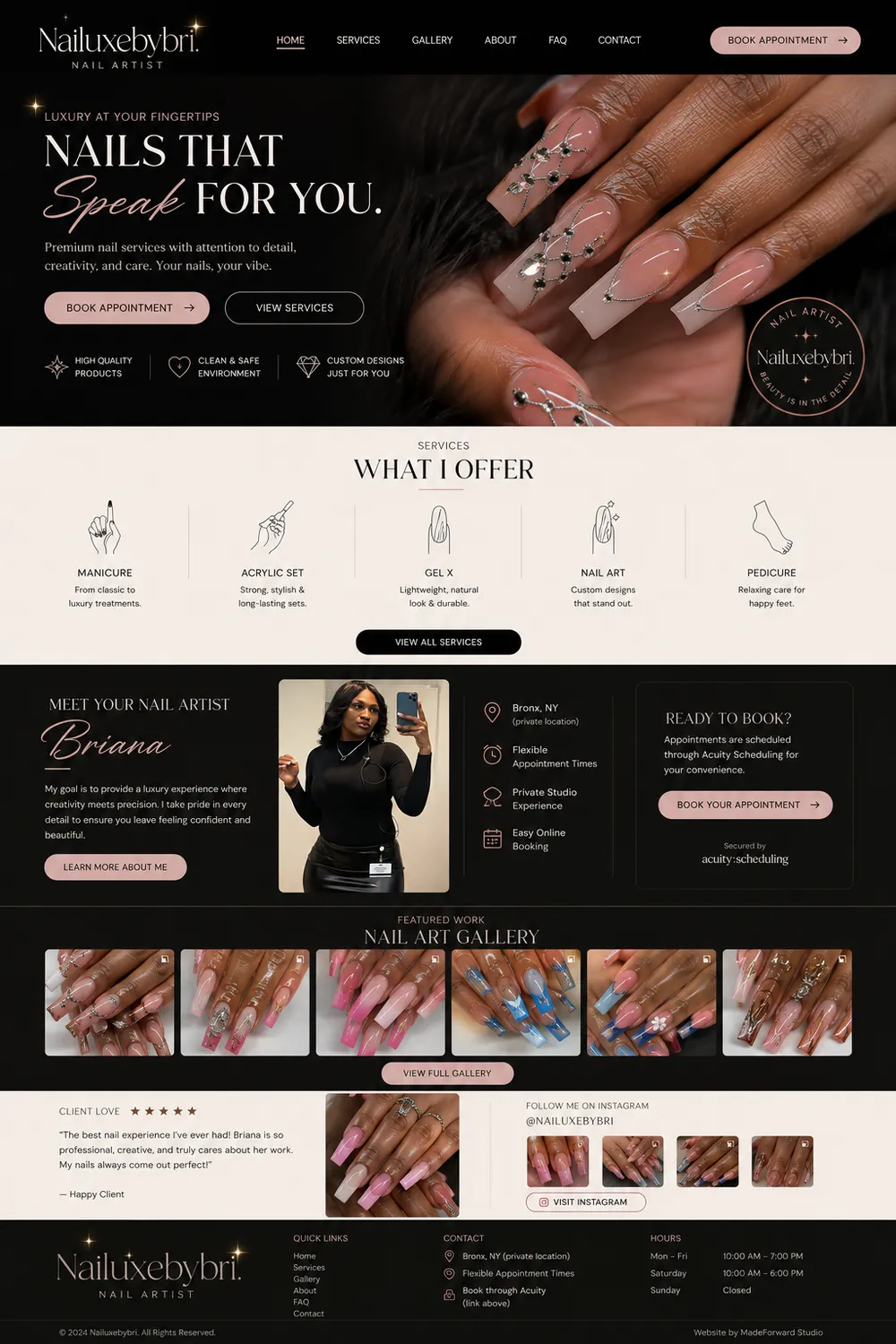 Nailuxebybri — Beauty website concept